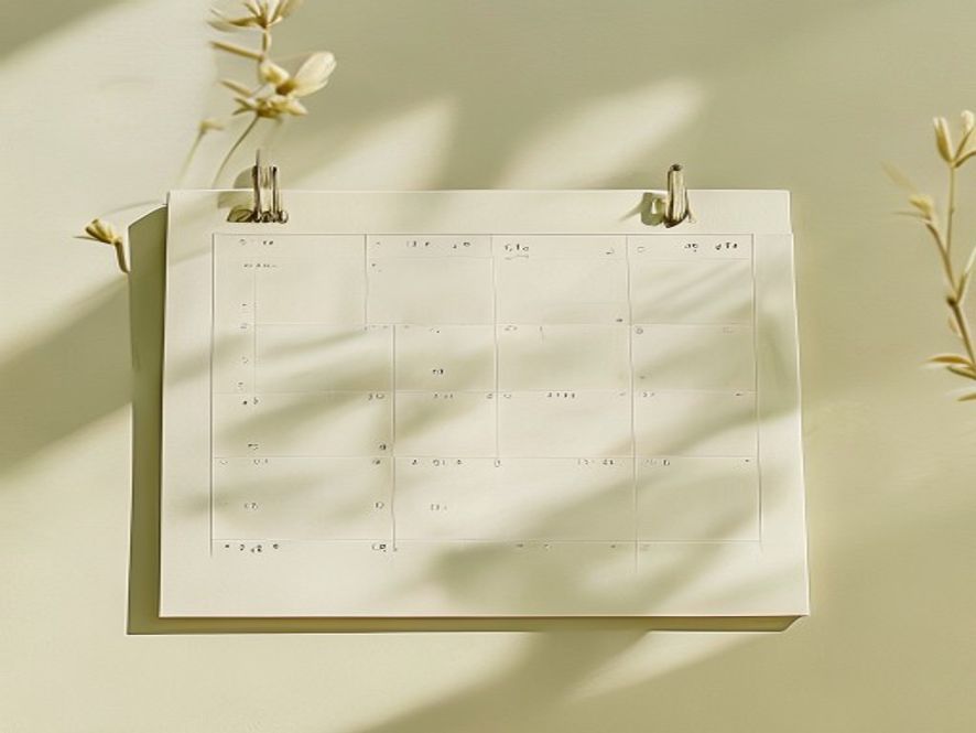Daglig planlægnings-kalender med udfordringer og checkmarks